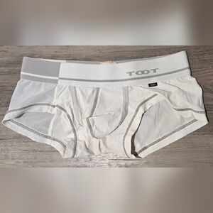 Men's White Boxer Mesh Briefs